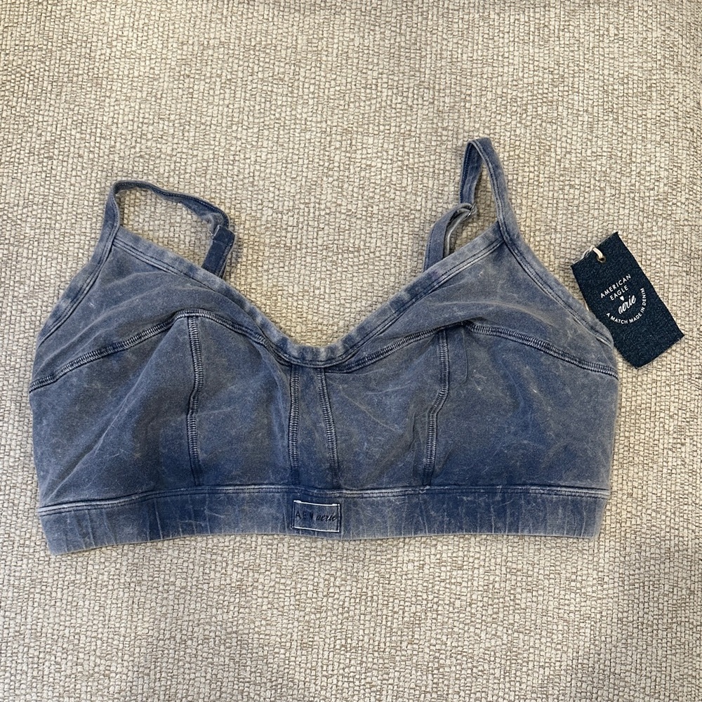American Eagle soft denim Bralette NWT
